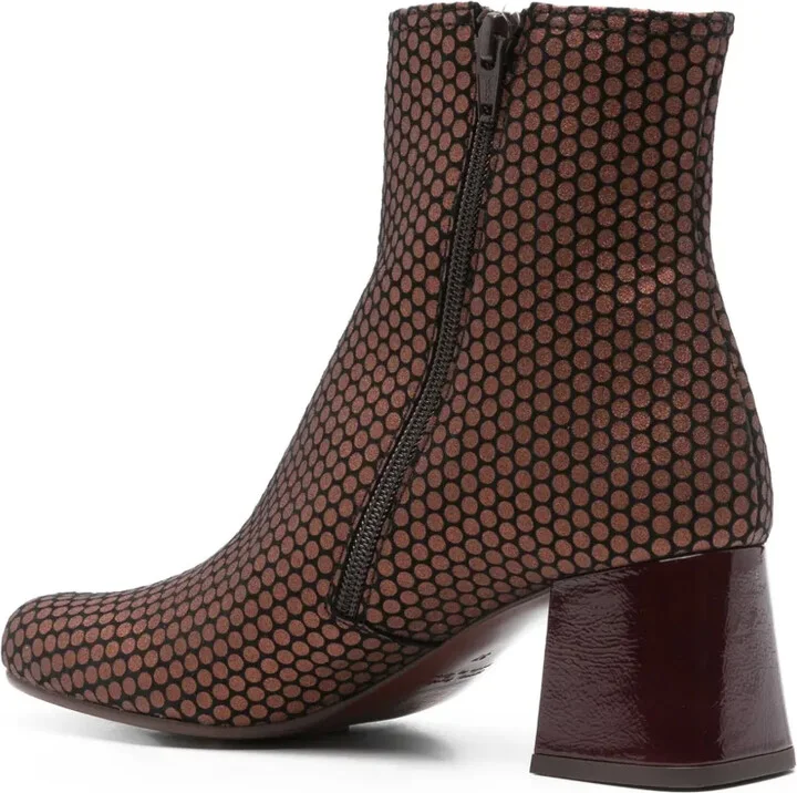 60mm Perforated Leather Block-Heel Boots - Image 3