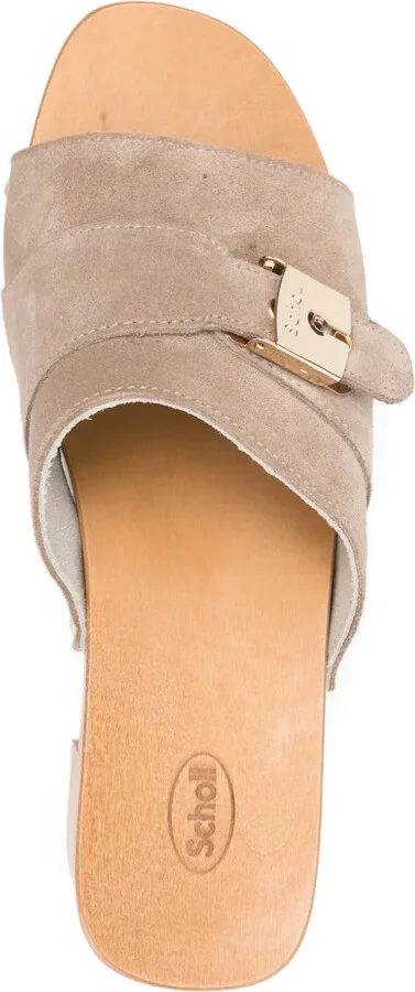 60mm Pescura Sarah buckle-detail suede sandals - Image 4