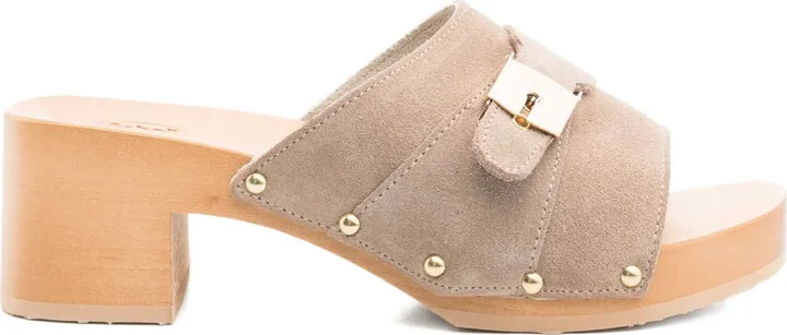 60mm Pescura Sarah buckle-detail suede sandals
