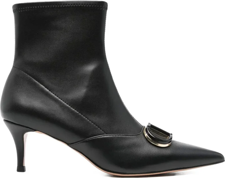 60mm Pointed-Toe Ankle Boots