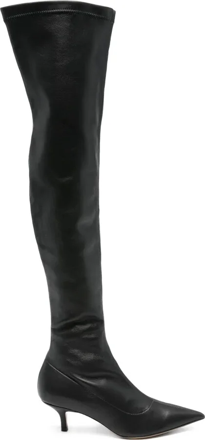 60mm Pointed-Toe Knee-High Boots