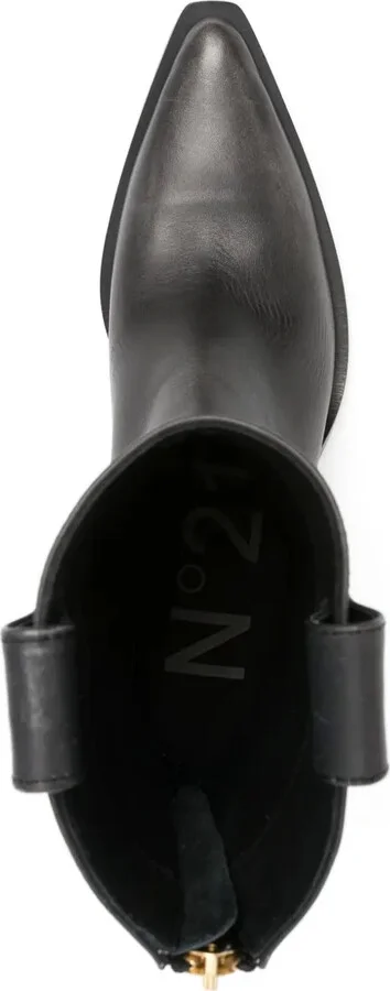 60mm Pointed-Toe Leather Ankle Boots - Image 4