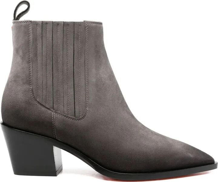 60mm pointed-toe suede Chelsea boots
