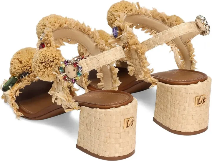60mm Pompom-Detail Sandals - Image 3
