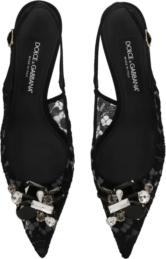 60mm Rainbow Lace slingback pumps - Image 4