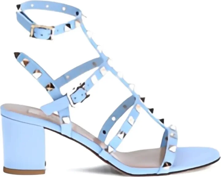 60mm Rockstud block-heel sandals