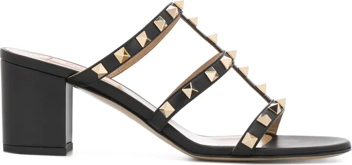 60mm Rockstud leather sandals