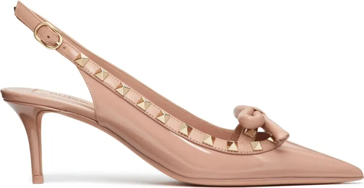 60mm Rockstud slingback pumps