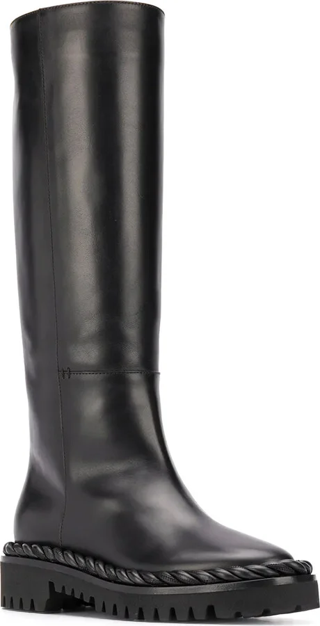 60mm Rope-Detail Knee-Length Boots - Image 2