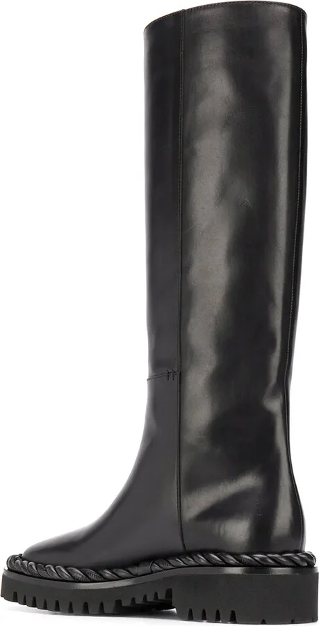 60mm Rope-Detail Knee-Length Boots - Image 3