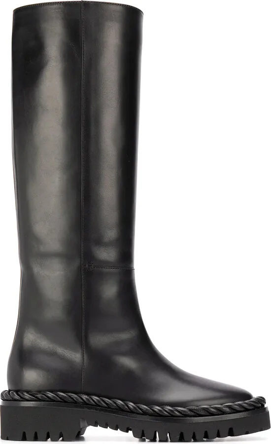 60mm Rope-Detail Knee-Length Boots
