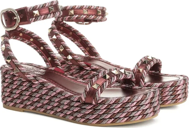 60mm Rope-Trimmed Studded Sandals - Image 2