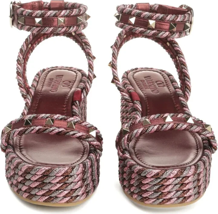 60mm Rope-Trimmed Studded Sandals - Image 3