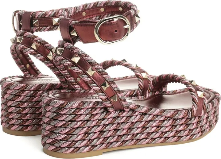 60mm Rope-Trimmed Studded Sandals - Image 5