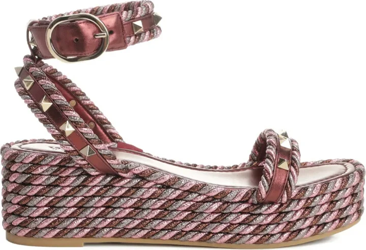 60mm Rope-Trimmed Studded Sandals