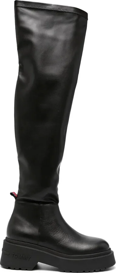 60mm Round-Toe Leather Boots