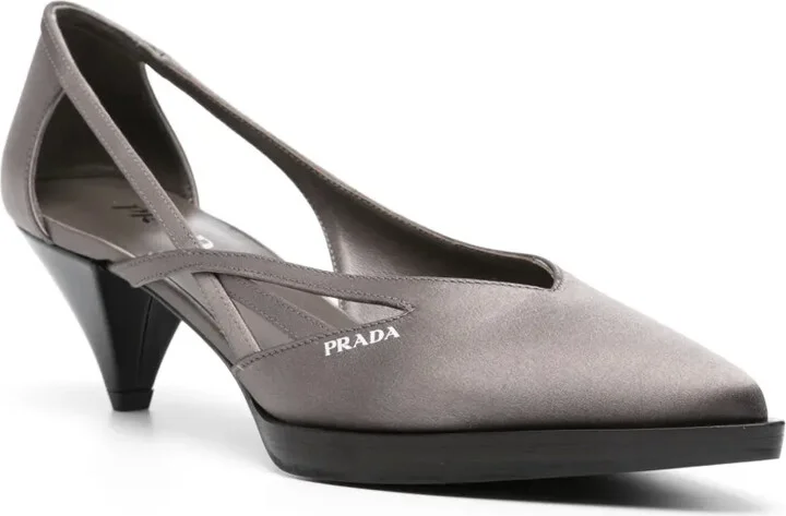 60mm Satin Cut-Out Pumps - Image 2