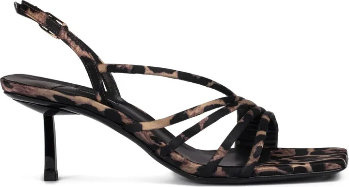 60mm Scarlet leopard-print sandals