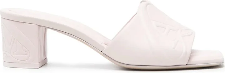 60mm Seal-motif leather sandals