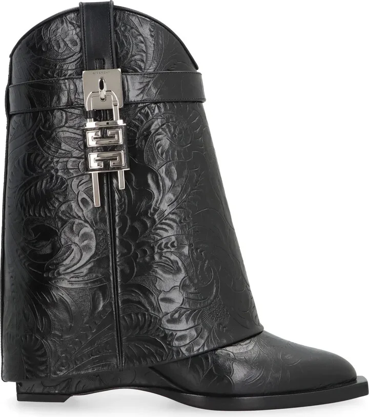 60mm Shark Lock Cowboy leather boots