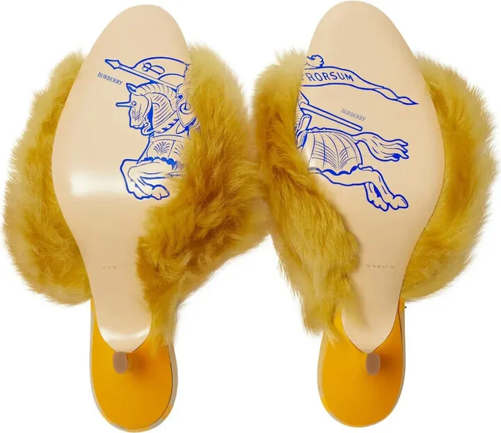 60mm Shearling Open-Toe Sandals - Image 2