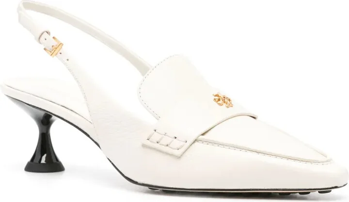 60mm Slingback Leather Pumps - Image 2