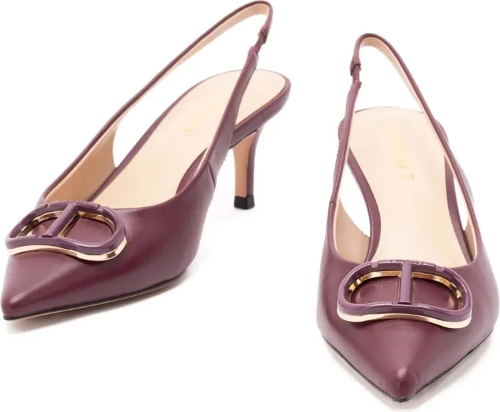 60mm Slingback Leather Pumps - Image 2