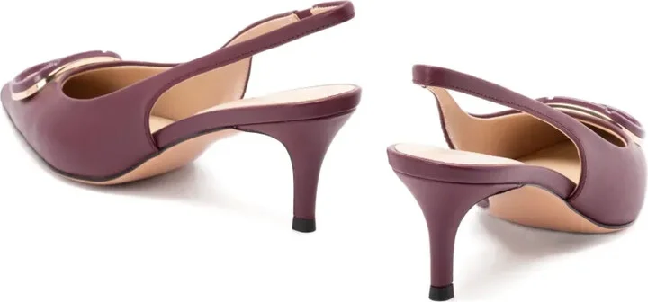 60mm Slingback Leather Pumps - Image 3