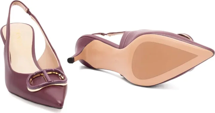 60mm Slingback Leather Pumps - Image 4