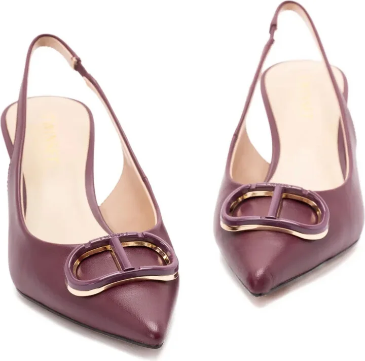 60mm Slingback Leather Pumps - Image 5