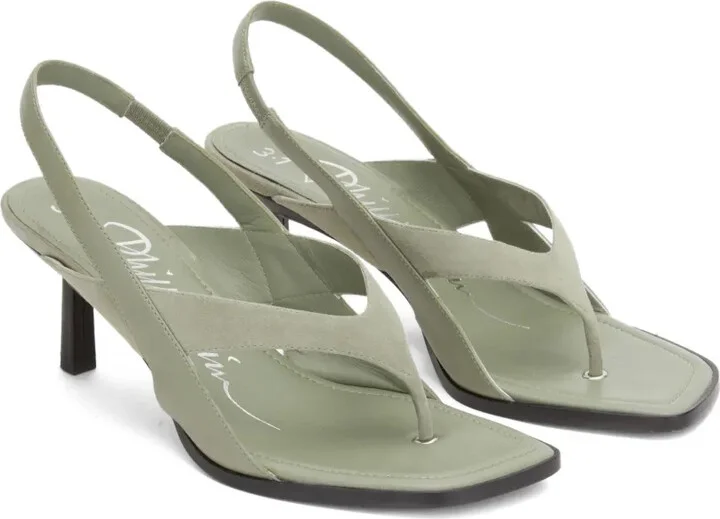 60mm Slingback Square-Toe Sandals - Image 2