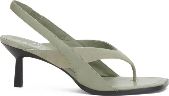 60mm Slingback Square-Toe Sandals