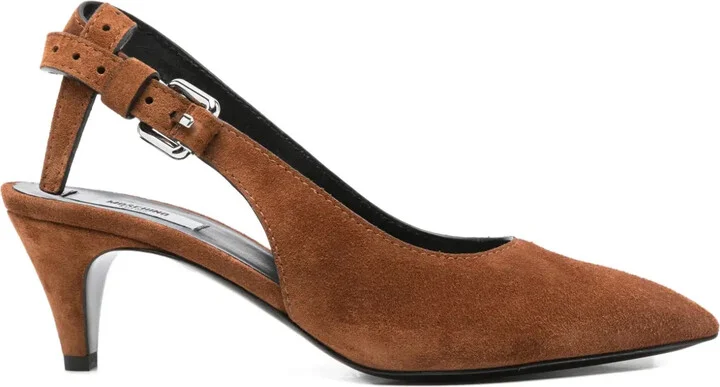 60mm Slingback Suede Pumps