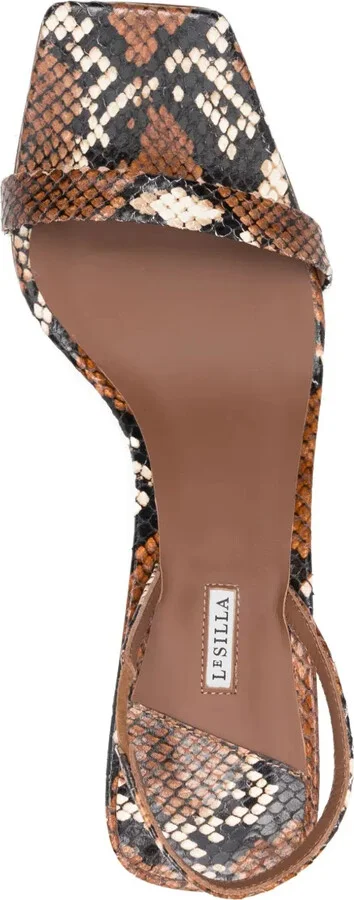 60mm Snake-Print Sandals - Image 4