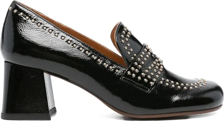 60mm Studded Block-Heel Pumps