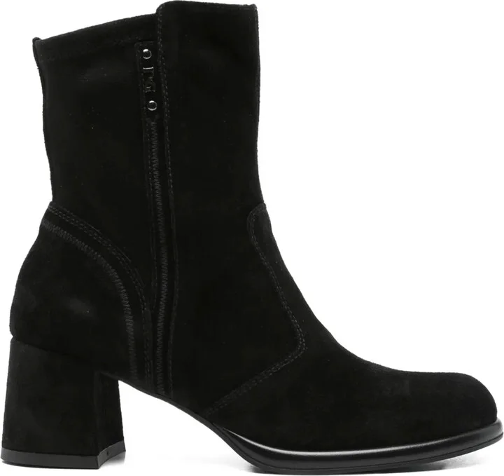 60mm Suede Block-Heel Boots