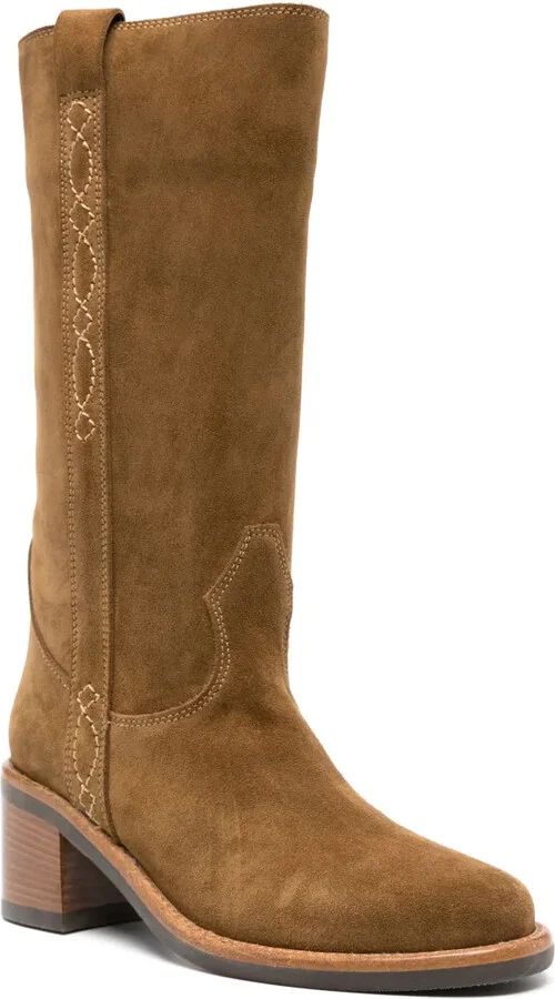 60mm Suede Leather Boots - Image 2
