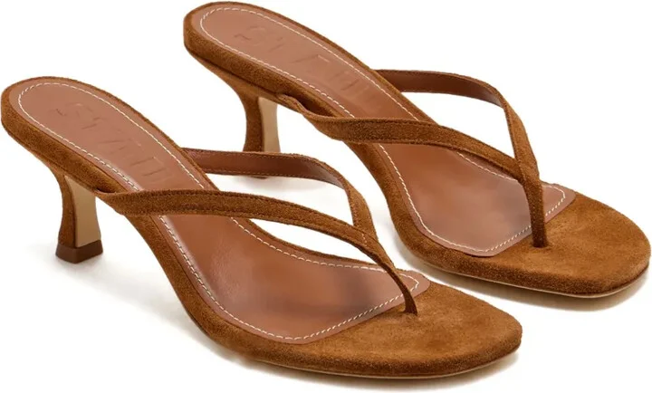 60mm Suede Thong Sandals - Image 2