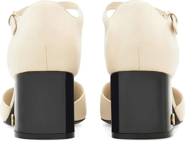 60mm T-strap leather pumps - Image 3
