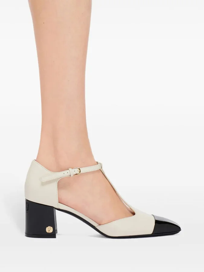 60mm T-strap leather pumps - Image 5