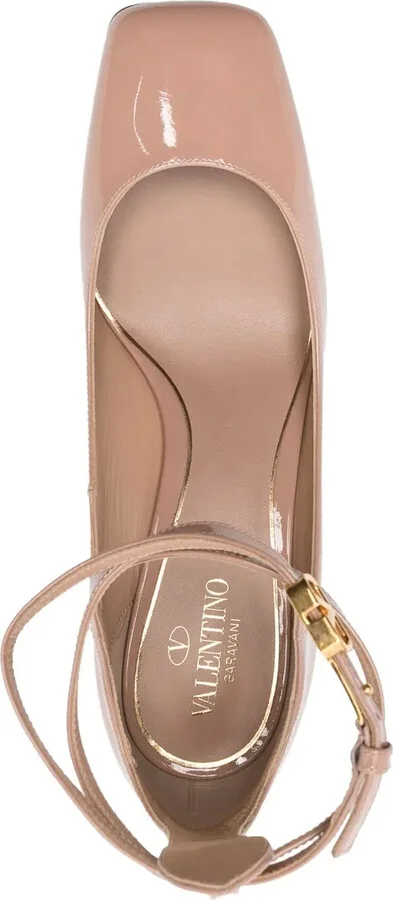 60mm Tan-Go patent leather pumps - Image 4