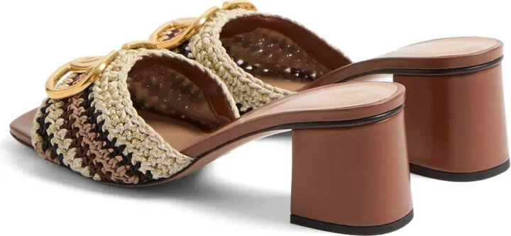 60mm VLogo Signature embroidered sandals - Image 3