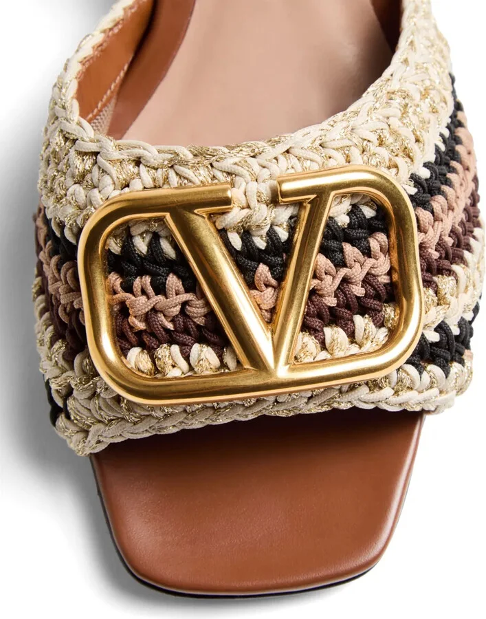 60mm VLogo Signature embroidered sandals - Image 4