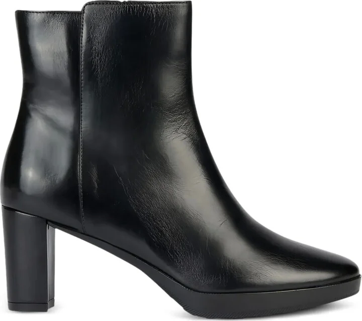 60mm Walk Pleasure zip-detail block-heel boots