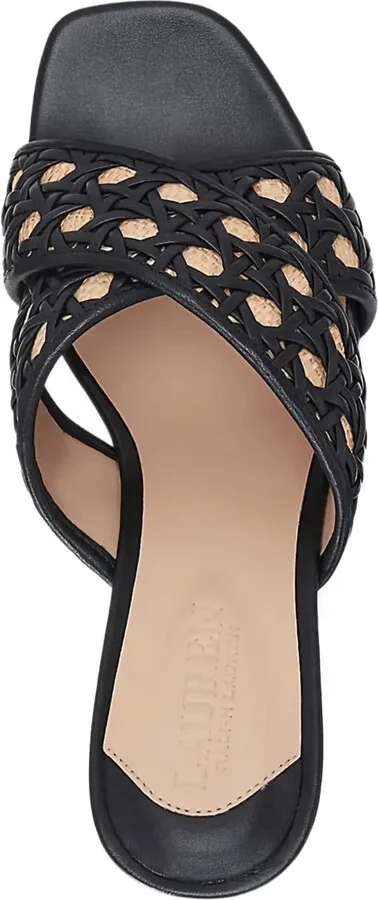 60mm Woven Cross-Strap Heeled Sandals - Image 3