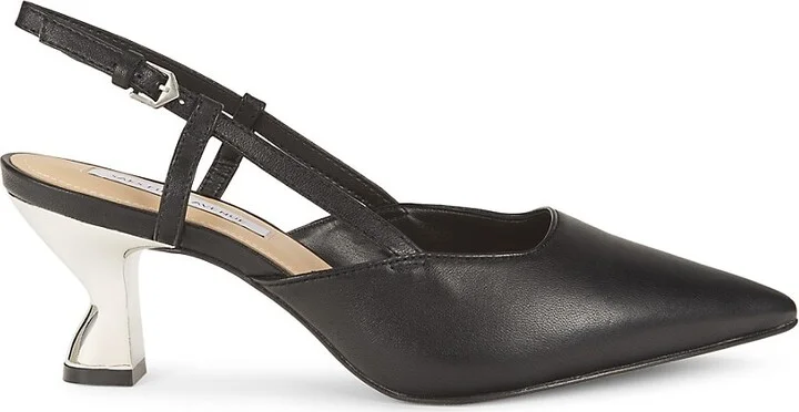 63MM Leather Slingback Pumps