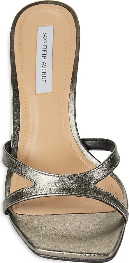 64MM Metallic Leather Sandals - Image 5