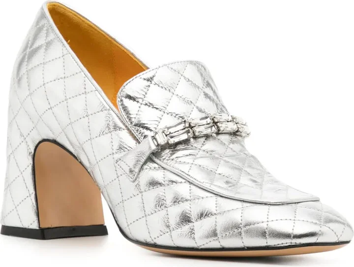64mm Quilted Leather Pumps - Image 2