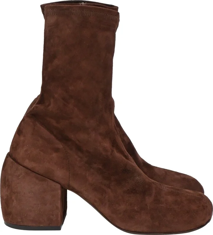65 Ankle Boots in Brown Suede