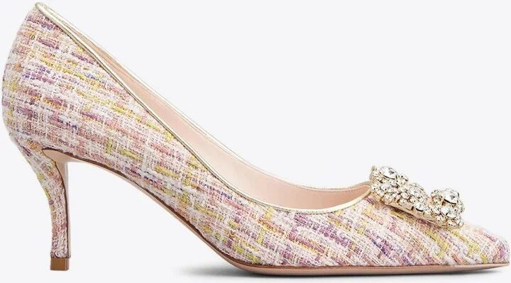 65 Crystal-Embellished Buckle Pumps